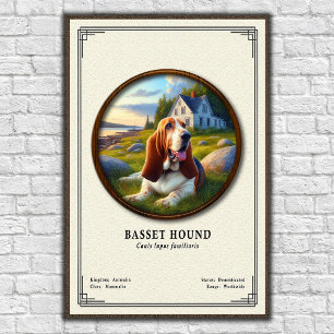 Poster Série de Zoologia do Basset Hound