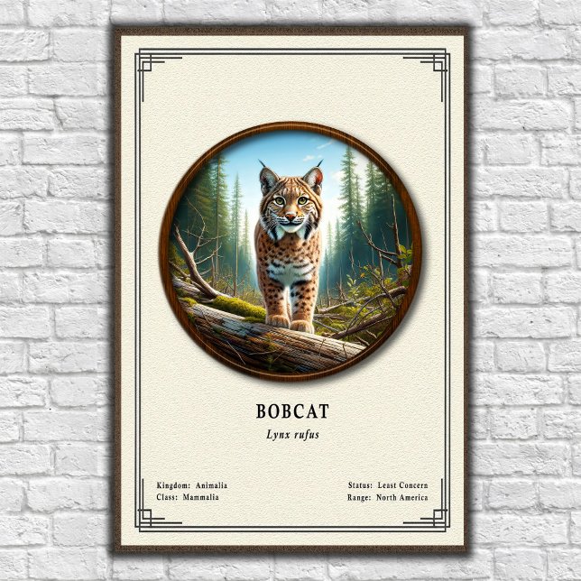 Poster Série de Zoologia do Bobcat (Criador carregado)