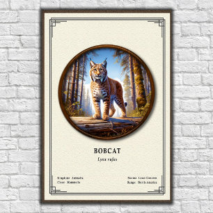 Poster Série de Zoologia do Bobcat