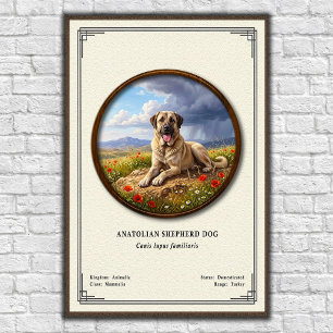 Poster Série de Zoologia do Cão Pastor Anatólio
