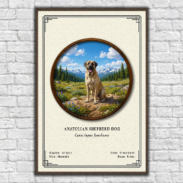 Poster Série de Zoologia do Cão Pastor da Anatólia