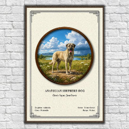 Poster Série de Zoologia do Cão Pastor da Anatólia