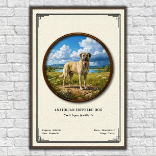 Poster Série de Zoologia do Cão Pastor da Anatólia