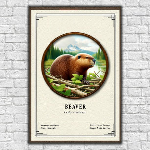 Poster Série de Zoologia do Castor