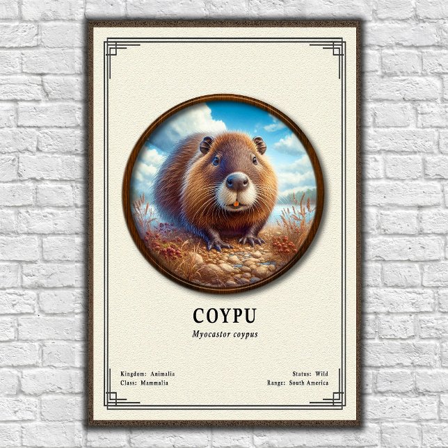 Poster Série de Zoologia do Coypu (Criador carregado)