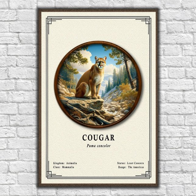 Poster Série de Zoologia do Puma (Criador carregado)