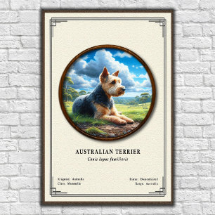 Poster Série de Zoologia do Terrier Australiano