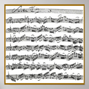 Póster Série do violoncelo de Bach
