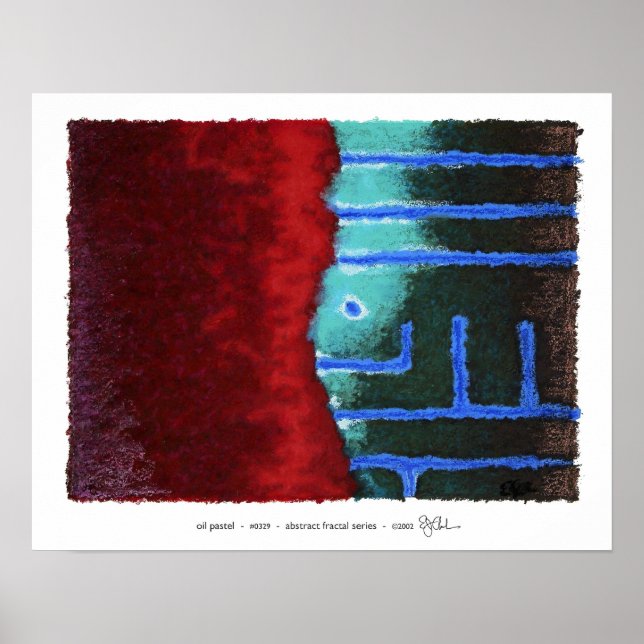 Póster Série Fractal de abstrato #0329 (Frente)