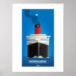 Poster SÉRIE LINER CLÁSSICA - SS Normandie<br><div class="desc">Não há maior símbolo de elegância e design de arte francesa do que a SS Normandie. Uma das maiores e mais rápidas linhas de sua época, a Normandia era uma maravilha de engenharia moderna. Sua design afetou a design e arquitetura dos navios até hoje. Esta ilustração captura a grandeza universalmente...</div>