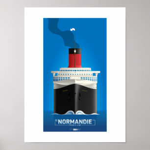 Poster SÉRIE LINER CLÁSSICA - SS Normandie