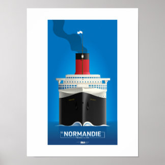Poster SÉRIE LINER CLÁSSICA - SS Normandie