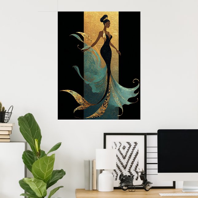 POSTER SÉRIE MERMAID NOIR #1  (Escritório em casa)