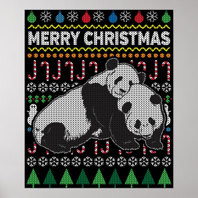 Poster Série Pandas Ugly Christmas Sweater (Frente)