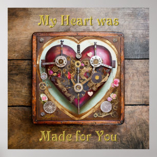 Poster Série Steampunk do Coração Vermelho Buff