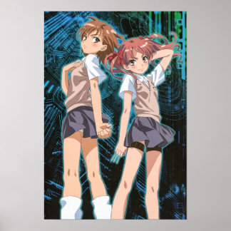 Poster Série Toaru Misaka Mikoto Shirai Kuroko