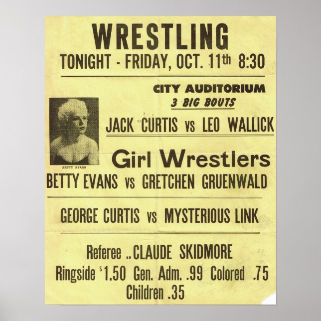 Póster Série Vintage Luta (Frente)