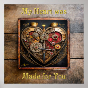 Poster Séries De Estampas De Coração De Rubies E Ursos