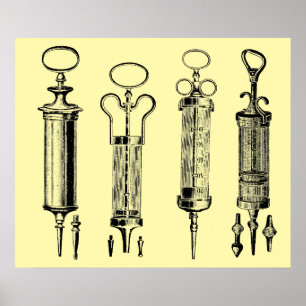 Poster Seringas Médicas Vintage 1929