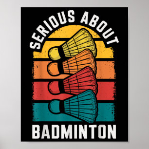 Poster Sério Sobre Badminton Engraçado Jogador De Badmint