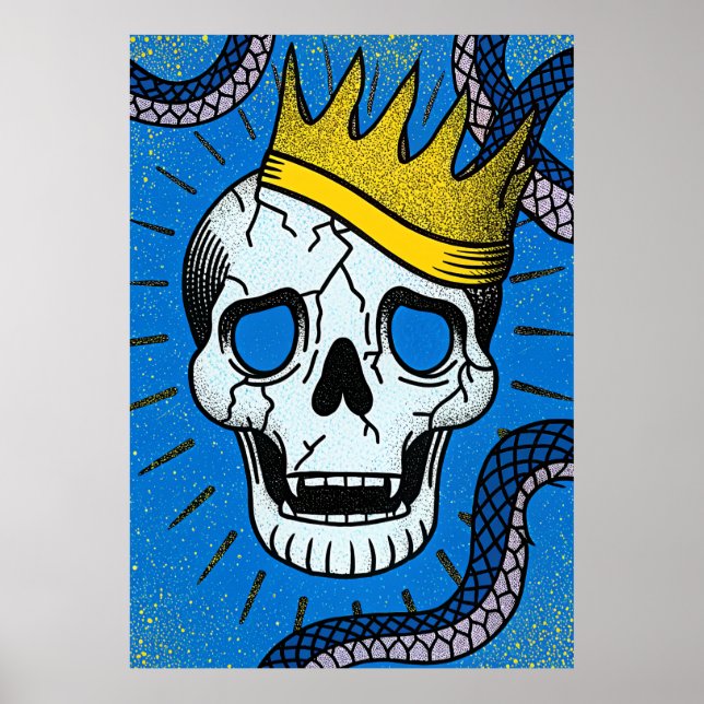 Poster Serpente coroada e legado do crânio (Frente)