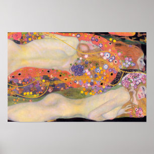 Poster Serpentes Aquáticas II de Gustav Klimt (1907)