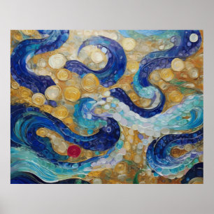Poster Serpentes de Água do Klimt