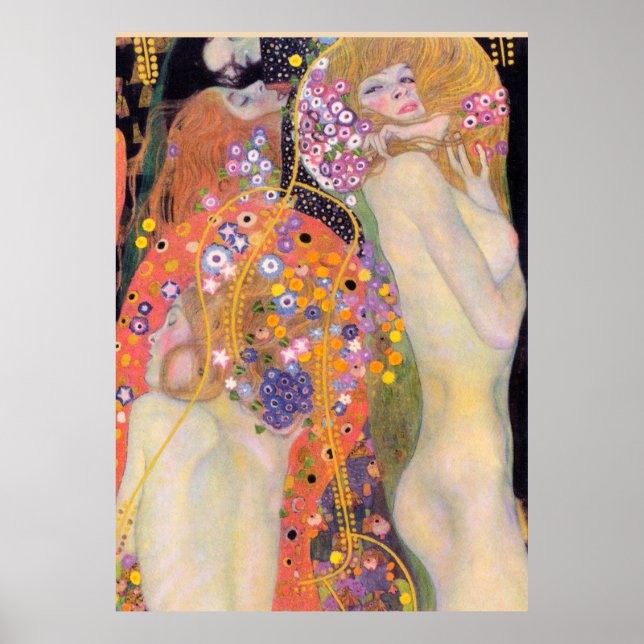 Poster Serpentes de Água, Gustav Klimt (Frente)