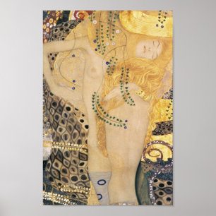 Poster Serpentes de água I (1904-1907) — Gustav Klimt