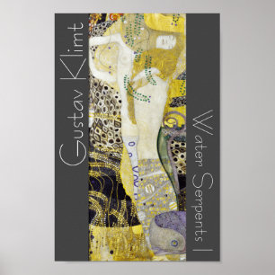 Poster Serpentes de água klimt restauradas Pintura de No