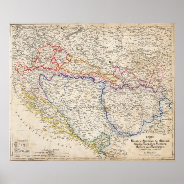 Poster Sérvia, Bósnia (Frente)