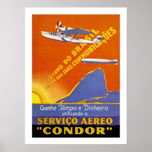 Poster Serviço aéreo de Brazillian do ~ do Condor