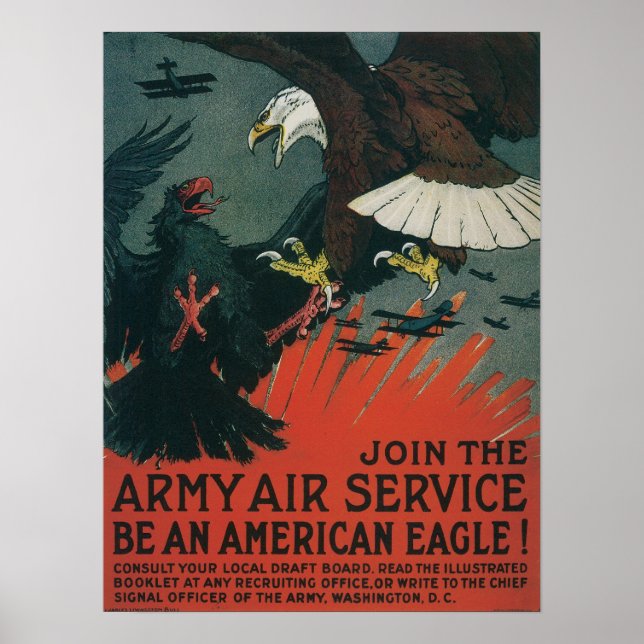 Poster Serviço Aéreo do Exército (Frente)