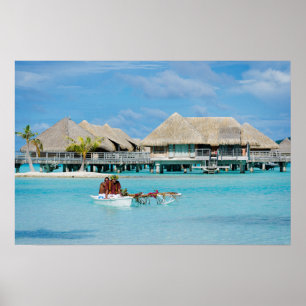 Póster serviço de café da manhã ao estilo de Bora Bora em