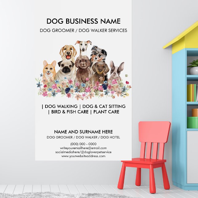 Poster Serviço de Encontro de Cães Pequenos (Berçário 1)