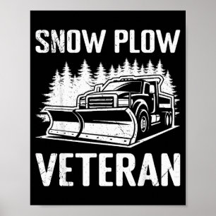 Poster Serviço de Inverno Limpa Neve Veterano Aposentado 