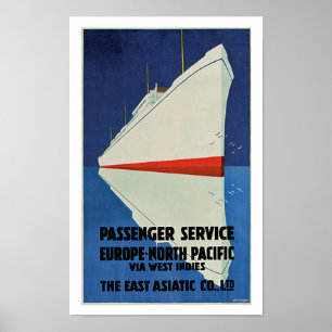 Poster Serviço de passageiro de Leste Asiático Empresa