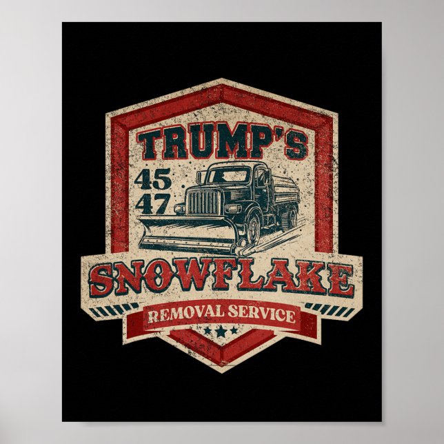Poster Serviço de Remoção de Flocos de Neve de Trump Engr (Frente)