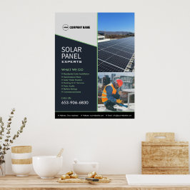 Poster Serviços de negócios solares personalizados