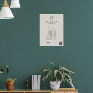 Poster SERVIÇOS DE Passeador de Cães Vintage E LISTA DE P