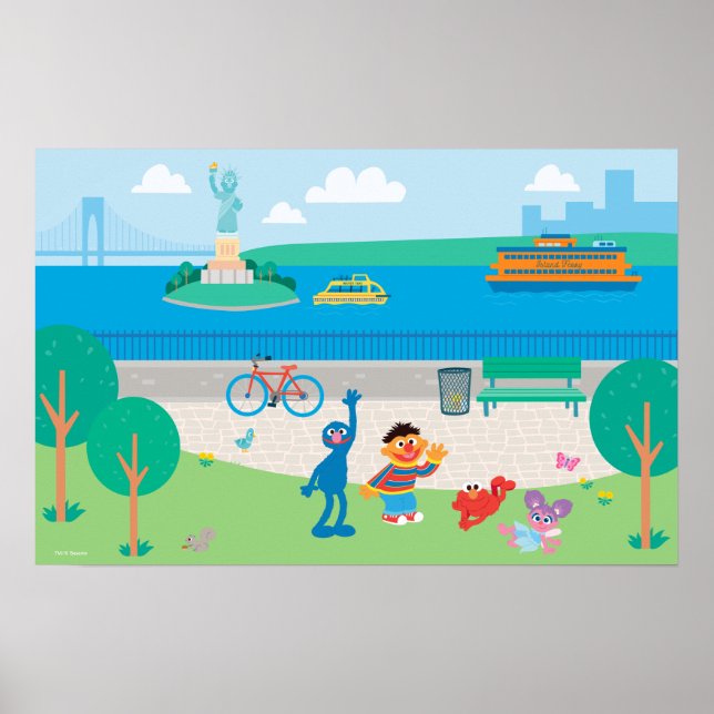 Poster Sesame Street | Cena da Governors Island (Frente)