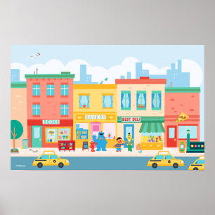 Poster Sesame Street Cena do Sesame Street