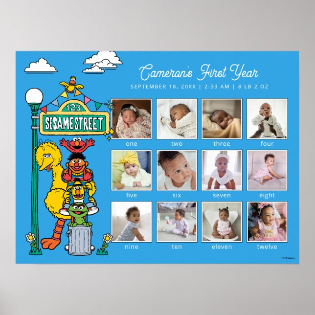 Poster Sesame Street Characters & Street Sign (Frente)