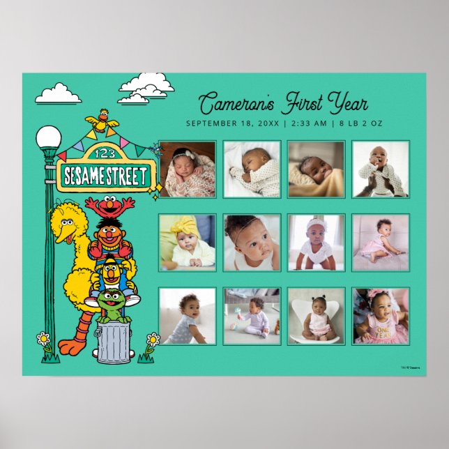 Poster Sesame Street Characters & Street Sign (Frente)