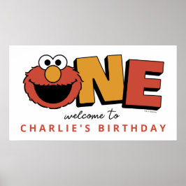 Poster Sesame Street | Elmo - Cartaz de Primeiro Aniversá