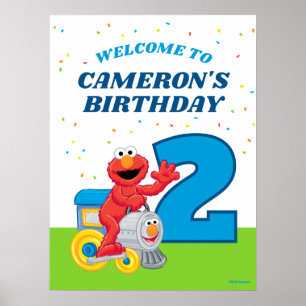 Poster Sesame Street Elmo Chugga Chugga Dois Dois Anivers