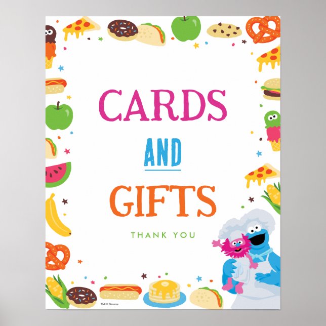 Poster Sesame Street Foodie Truck Gifts & Cards Sinal (Frente)