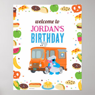 Poster Sésame Street Foodie Truck Sinal de Aniversário