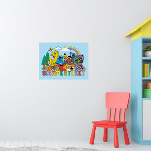 Poster Sesame Street Onda Arco-íris