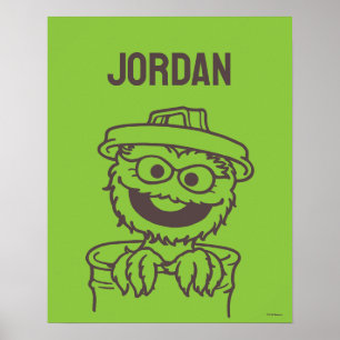 Poster Sesame Street   Oscar o Gruch   Adicione seu nome
